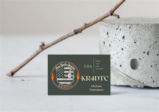 QSL Cards | Custom Ham Radio QSL ID Card Printable & Animated Canva Template - Etsy