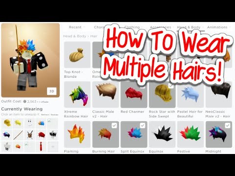 How to Wear Multiple Hairs on Roblox! (2025)