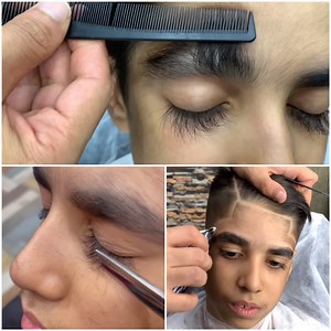 1.1M views · 2.3K reactions | The guy with super-long eyelashes gets a trim!  | MetDaan Creative | Facebook