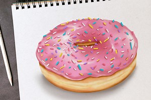 How to Draw a Donut - Simple Confectionary Illustration Guide