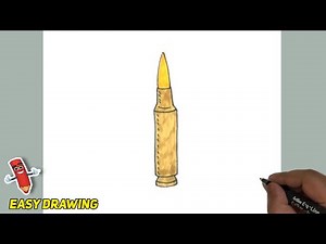 Gun Bullet Easy Color Drawing | How To Draw and Color A Bullet Step By Step | Easy Drawings Tutorial