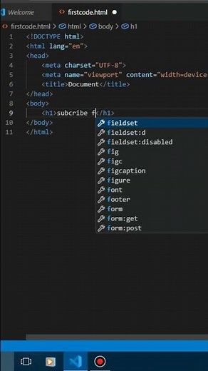 How to run html code in Visual Studio |Write FirstHTMLcode | html #codebase #codekit #html #css