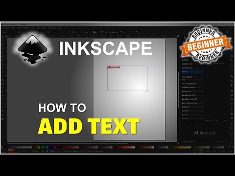InkScape How To Add Text Tutorial