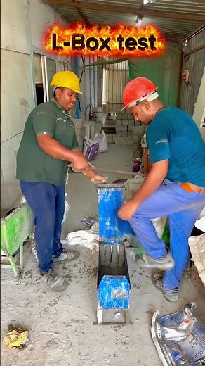 L-Box test for self compacting concrete