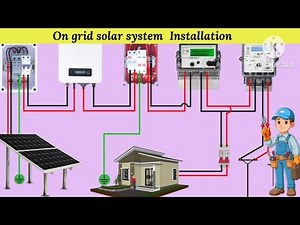 On grid solar system complete Installation / on grid system on grid solar system wiring #solarpanel