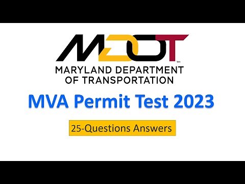 MVA Permit Practice Test 2023 with 25 Questions (Maryland MDOT)