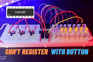 74hc595 shift register control with button without arduino