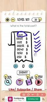 Brain test level 107 walkthrough solution gameplay |Game the chain