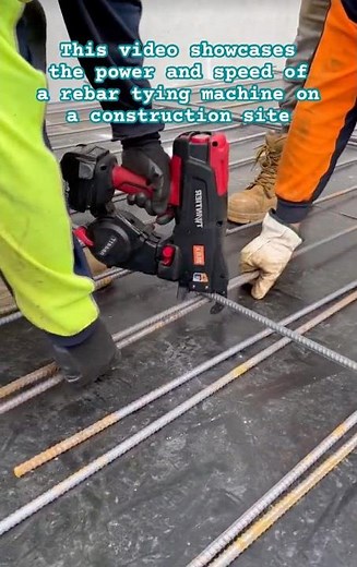 The Rebar Tying Machine in Action #RebarTier #ConstructionTechnology #ModernConstruction #Efficiency