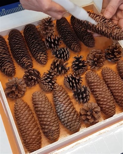 86K views · 400 reactions | DIY Crafting a Unique Epoxy Resin Clock with Pine Cones | DIY & Crafts | Facebook