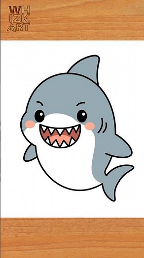 How to Draw a Cute Cartoon Shark | Easy Step-by-Step Drawing Tutorial