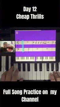 Day 12 Piano Progress: Cheap Thrills by Sia 🎹 #pianotutorial #simplypiano