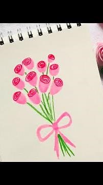 How To Draw A Flower Bouquet | Easy Way to Draw A Flower Bouquet