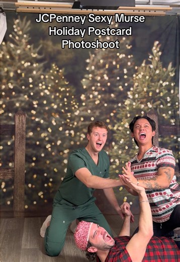 JCPenney Holiday Postcards with Nurse John