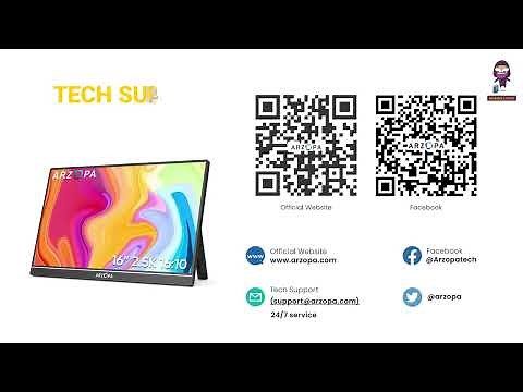 ARZOPA Z1RC 16.0 Inch 2K Portable Monitor User Guide & Setup Tutorial