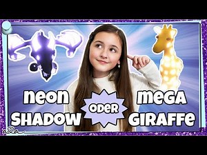 WAS WÜRDEST DU EHER NEHMEN? 🤩 NEON Shadow Dragon oder MEGA Giraffe in Adopt Me ❤️ Alles Ava Gaming