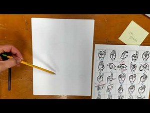 Step ONE: Sign Language hand drawing Practice