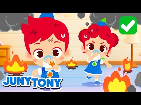 🚒🔥 Fire Safety Song | Safety Tips for Kindergarten | Educational Songs for Kids | JunyTony