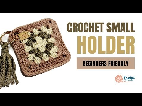 Granny Square Keychain Pouch Tutorial | Easy Crochet Mini Holder with Lining & Magnet Closure