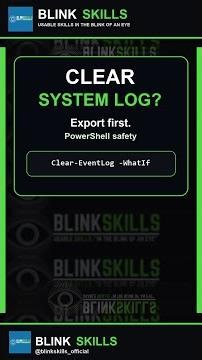 Clear the Windows System Log Safely with PowerShell #Shorts