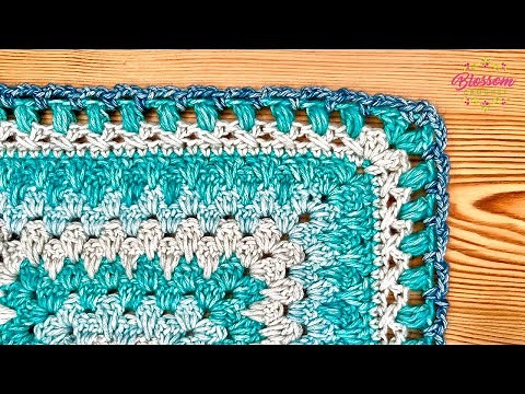 How to Crochet A Crossed Puff Stitch Border For Your Blankets!