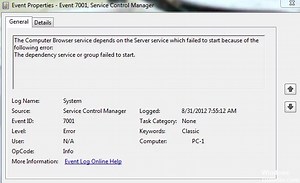 So lösen Sie das Problem „Service Control Manager-Fehler 7001“ – Windows Bulletin