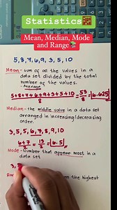 61K views · 1.9K reactions | Basic Statistics: How to Find for the Mean, Median, Mode and Range #Statistics | Prof Math Wizard | Facebook
