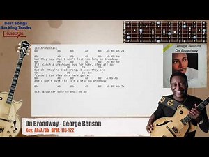 🎸 On Broadway - George Benson Guitar Backing Track with chords and lyrics