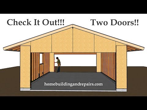 Learn How To Build A Two Car Garage You Can Drive Through - House Framing And Carpentry Education