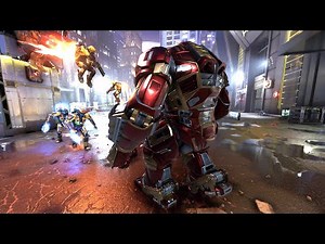 Marvel's Avengers - Iron Man & Hulkbuster Combat, Finishing Moves & Free Roam Gameplay