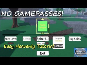 Easy Heavenly Guide (Legit And No Gamepass) Elemental Awakening