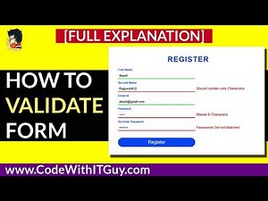 How to Validate form using jQuery | Easy Validation in 8 minutes | Validation 2018 by theitguy
