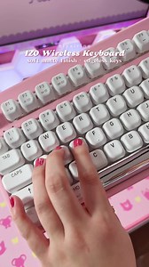 3.7K views · 214 reactions |  Pink Blossom keyboard set from Azio! ...