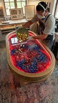Smashed Mirror to LUXURY Glowing Epoxy Table! 🌹