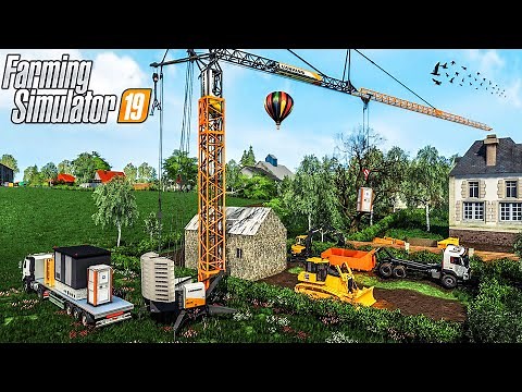 Setting up the CRANE & Earthworks (Farming Simulator 19 PUBLIC WORKS)