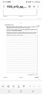 Write a summary in continuous writing (not note form), stating ... | Filo