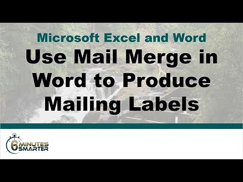 Create Mailing Labels in Word Using Mail Merge from Excel