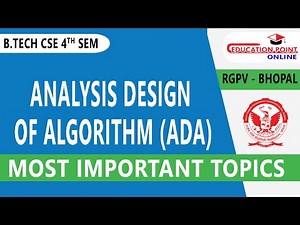 RGPV Analysis & Design of Algorithm (ADA) Most Important Topics