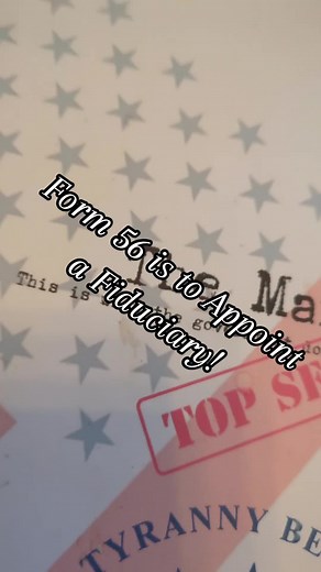 Form 56 tells someone they are responsible for something. it's an IRS form! Get the book I wrote called The Manual and you'll see exactly how to fill it out and where to send it! Become a #securedpartycreditor #privatebanker the most affordable way! #strawmanvslivingsoul #strawmanvshuman #tdaaccount #righttotravel #ucc1308 #ucc3 #ucc1 #securedcreditor #americannational #securedparty #freemanontheland