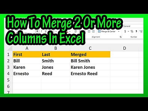 How To Merge (Or Combine) 2 Columns Or More In Excel Explained
