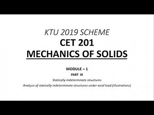 Statically Indeterminate structures| MOS - Module 1 - Part III | KTU B.Tech CE S3| Free Online Class