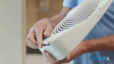 Treva 10-Inch Portable Fan, Powered by Battery and/or AC Adapter - Desk Fan Air Circulating with 2 Cooling Speeds for Personal and Travel Use (Black) (OOS)