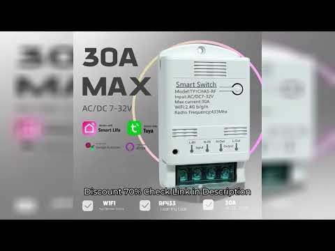 Tuya Wifi 30A Relay Module 7-32V 85-250V 220V Smart Switch Home Automation Controller Remote Control