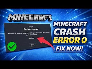 How to Fix Minecraft Game Crashed Error Code 0 | An Unexpected Issue Occurred (Windows 10/11 Fix)