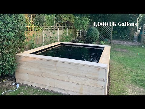 DIY Raised Backyard Garden Pond Build | 1,000 Gallon | Timelapse