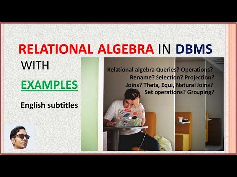 Relational Algebra in DBMS with Examples-Relational Algebra in DBMS-Relational Algebra Operations