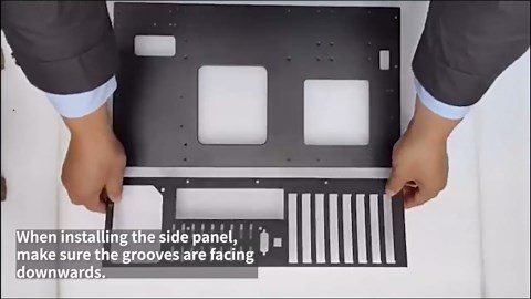 JOYJOM Open Air PC Case, ATX Open Frame Computer Case, DIY PC Case Rack for ATX MATX ITX Motherboards, Black Alloy Steel