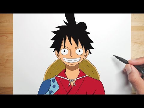 How To Draw Luffy ( Wano Arc ) - Step By Step - Fanart Study