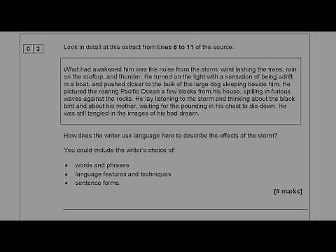 AQA GCSE English Language Paper 1 Question 1 and Question 2: How to answer the questions.