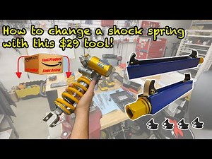 How to change a shock spring with a $29 tool! DIY on Ohlins Race Tech Fox OEM